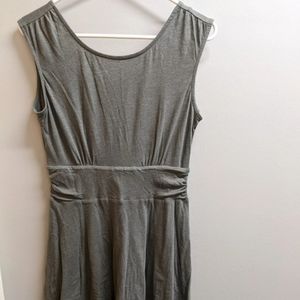Prana Women's Grey Tank Dress. Low back, lined skirt. Size small.